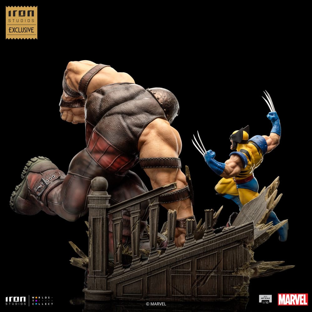 Statua Marvel BDS Art Scale 1/10 Wolverine vs Juggernaut heo Esclusiva UE 30 cm