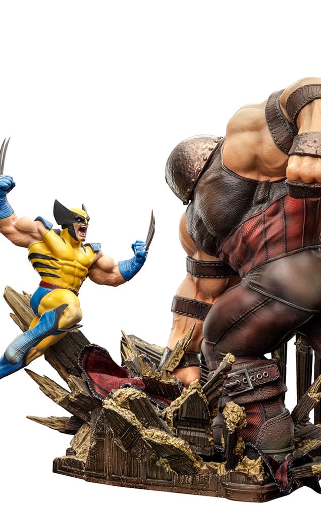 Statua Marvel BDS Art Scale 1/10 Wolverine vs Juggernaut heo Esclusiva UE 30 cm