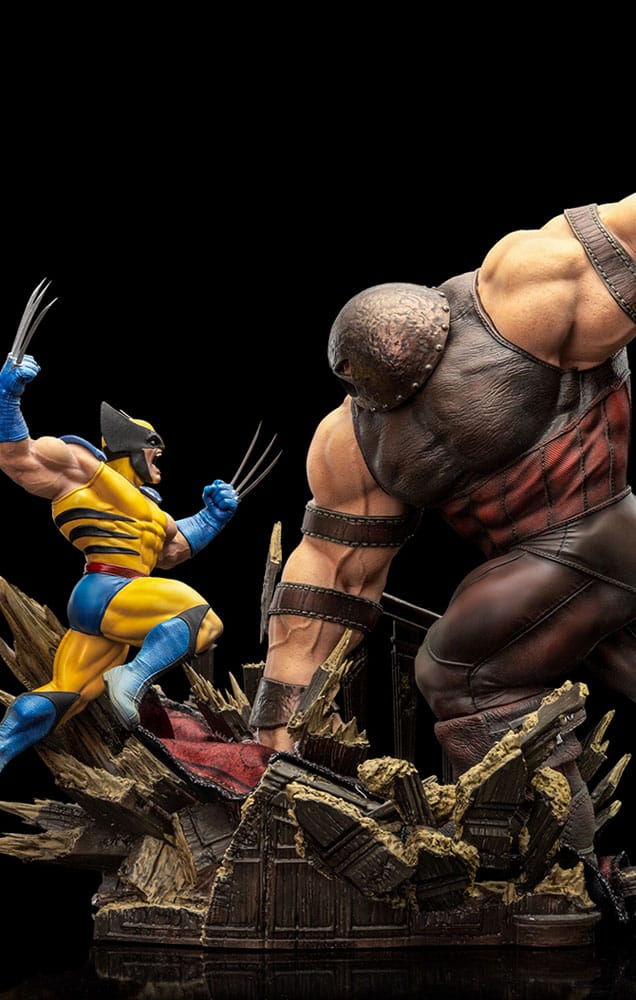 Statua Marvel BDS Art Scale 1/10 Wolverine vs Juggernaut heo Esclusiva UE 30 cm