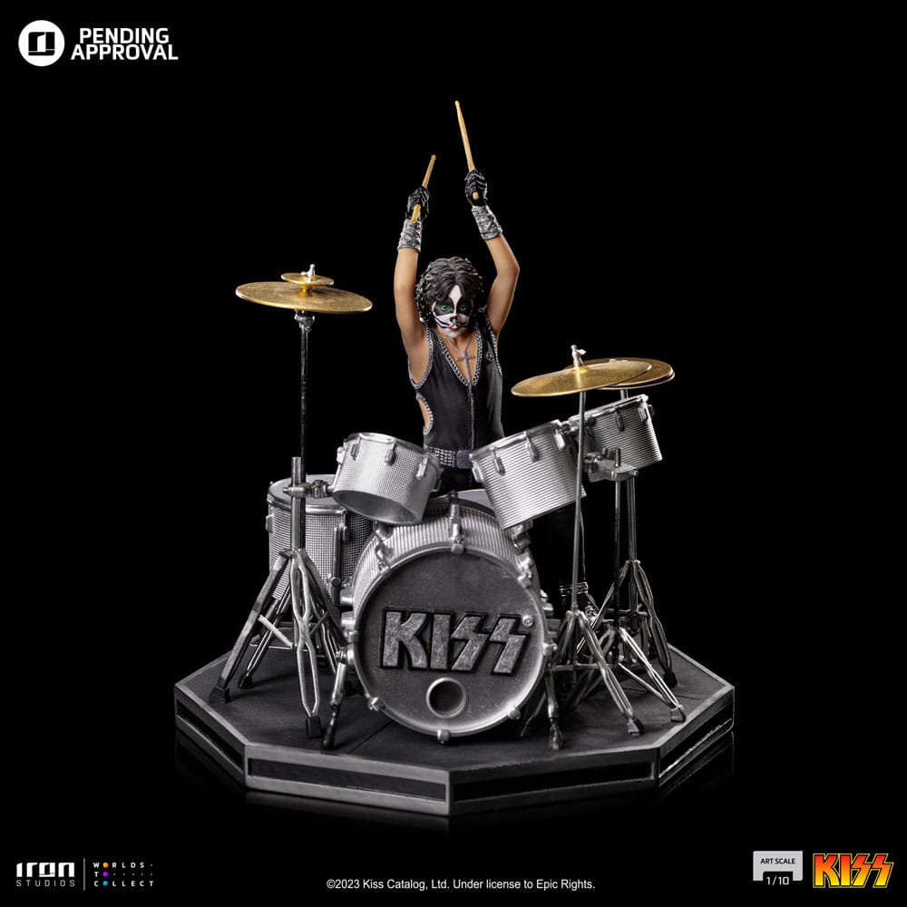 Kiss Art Scale Statue 1/10 Peter Criss Limited Edition 22 cm