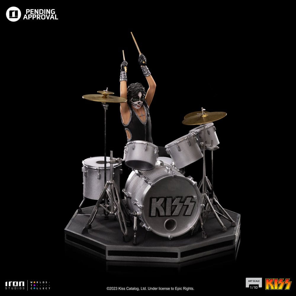 Kiss Art Scale Statue 1/10 Peter Criss Limited Edition 22 cm