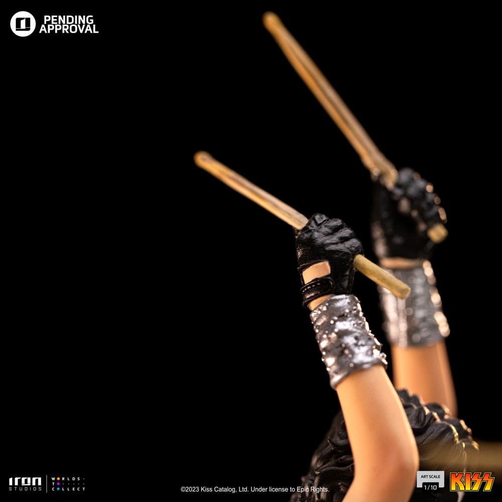 Kiss Art Scale Statue 1/10 Peter Criss Limited Edition 22 cm