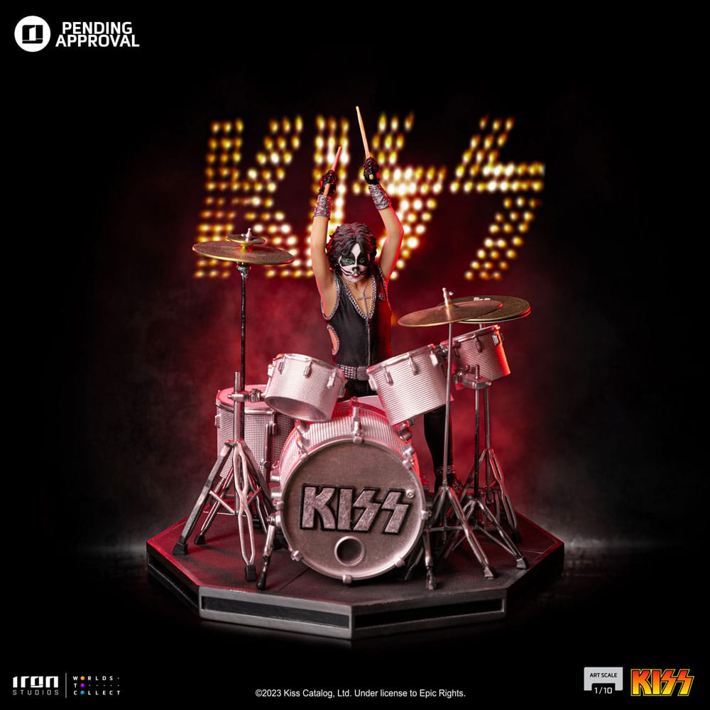 Kiss Art Scale Statue 1/10 Peter Criss Limited Edition 22 cm