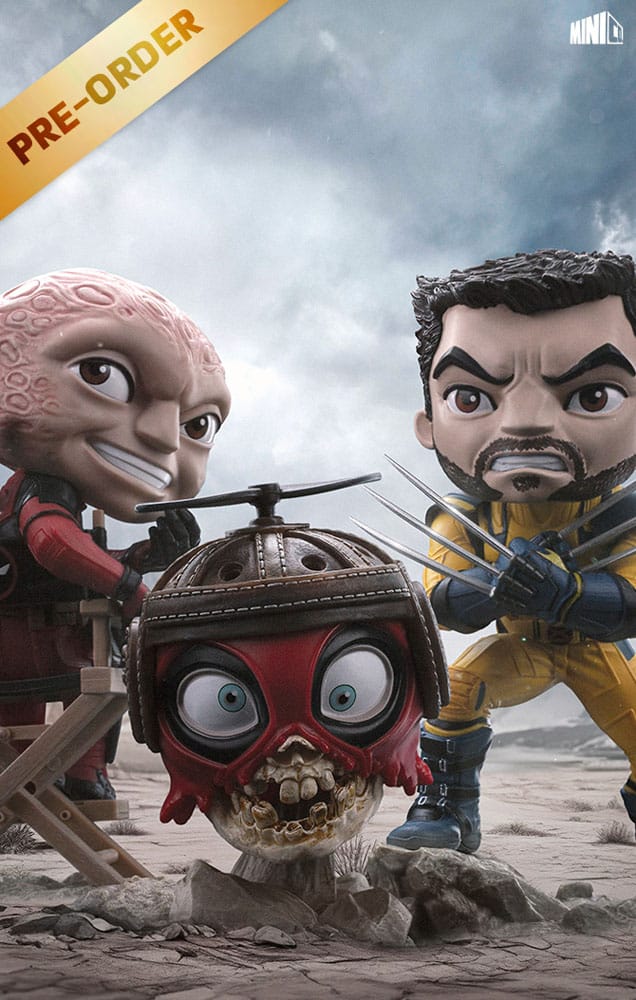 Deadpool & Wolverine Mini Co. PVC Figure Deadpool and Wolverine set Unmasked 14 cm