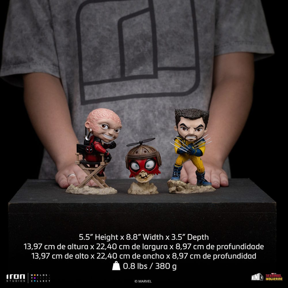 Deadpool & Wolverine Mini Co. PVC Figure Deadpool and Wolverine set Unmasked 14 cm