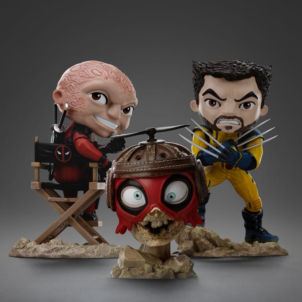 Deadpool & Wolverine Mini Co. PVC Figure Deadpool and Wolverine set Unmasked 14 cm