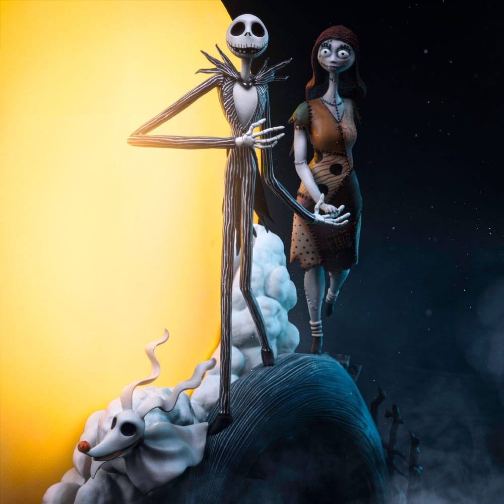 Nightmare Before Christmas Deluxe Art Scale Statue 1/10 Jack and Sally 39cm