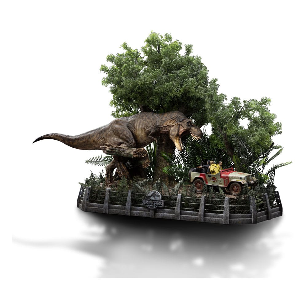 Jurassic Park Demi Art Scale Statue 1/20 T-Rex Chase 30cm