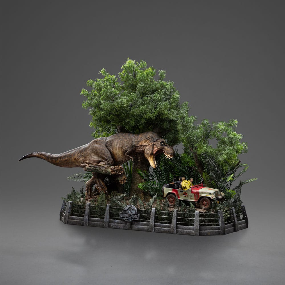Jurassic Park Demi Art Scale Statue 1/20 T-Rex Chase 30cm