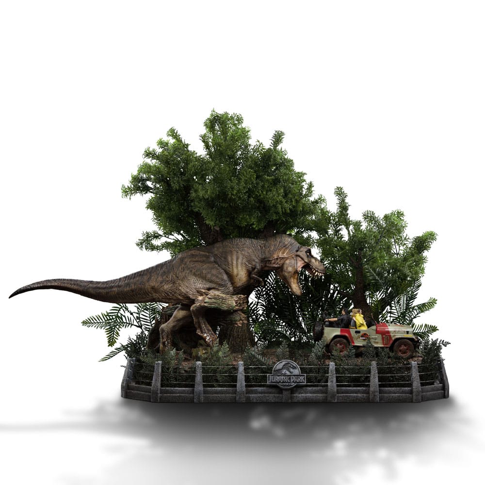 Jurassic Park Demi Art Scale Statue 1/20 T-Rex Chase 30cm