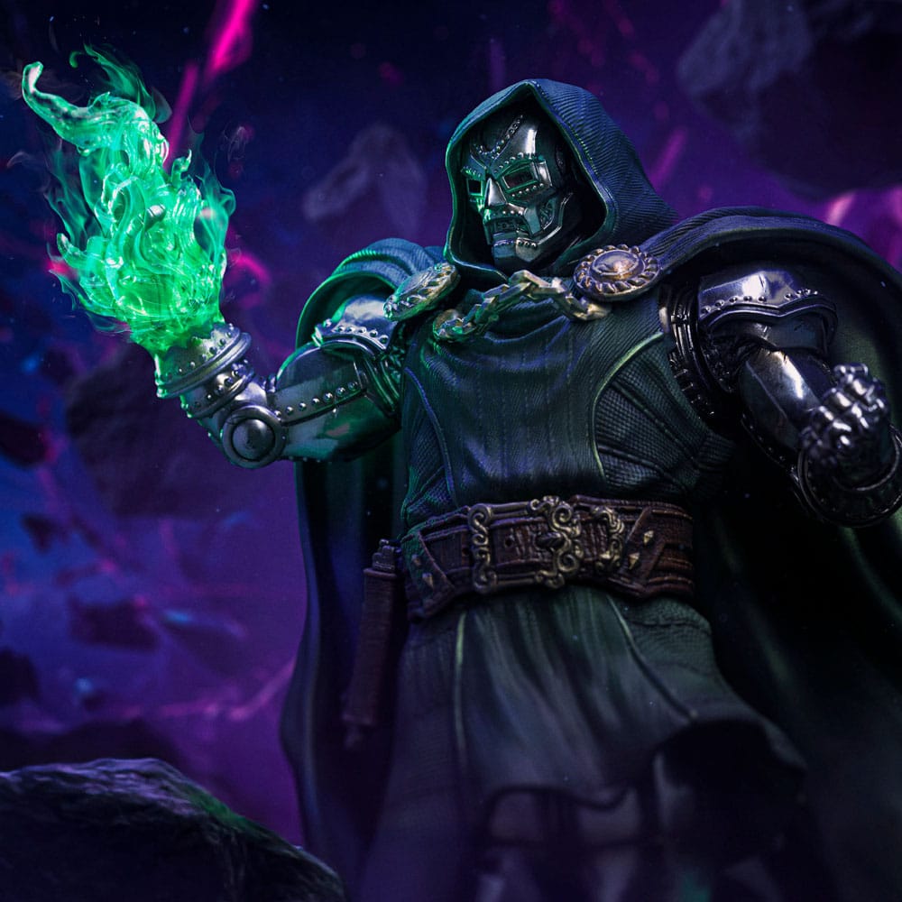 Statua Diorama Marvel Legends The Infinity Gauntlet 1/10 Doctor Doom Deluxe Edition 42 cm