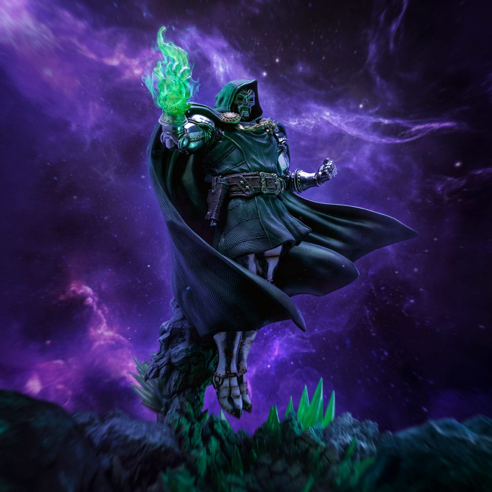 Statua Diorama Marvel Legends The Infinity Gauntlet 1/10 Doctor Doom Deluxe Edition 42 cm