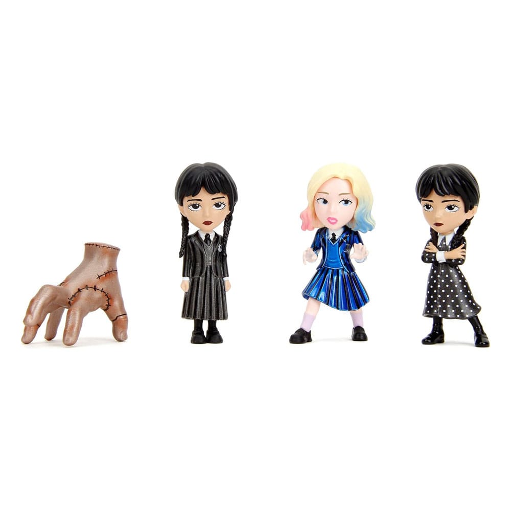 Mercoledì Nano Metalfigs Minifigure pressofuse confezione da 4 Onda 1 4 cm