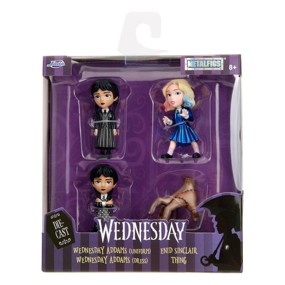 Mercoledì Nano Metalfigs Minifigure pressofuse confezione da 4 Onda 1 4 cm
