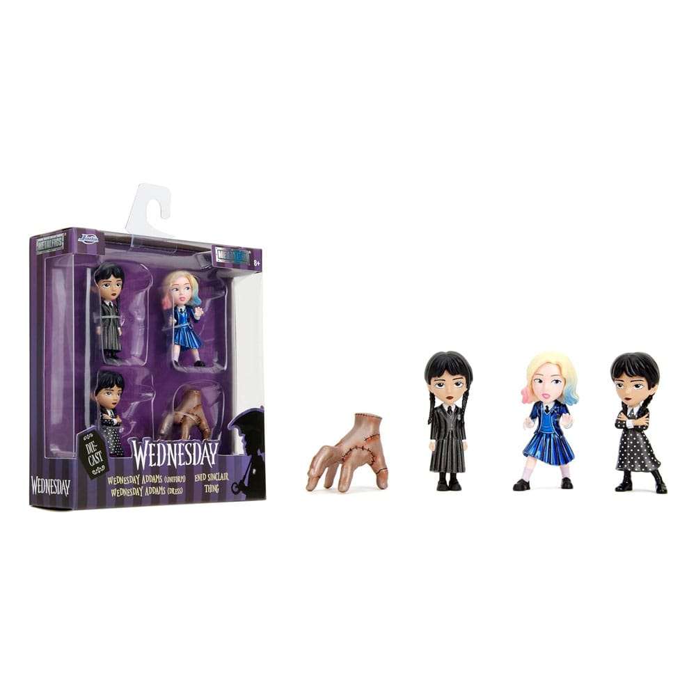 Mercoledì Nano Metalfigs Minifigure pressofuse confezione da 4 Onda 1 4 cm