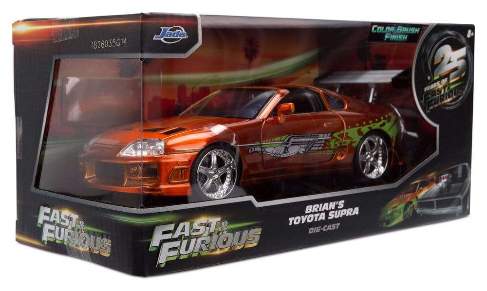 Fast & Furious Diecast Model 1/24 Anniversary Toyota Supra 9 cm