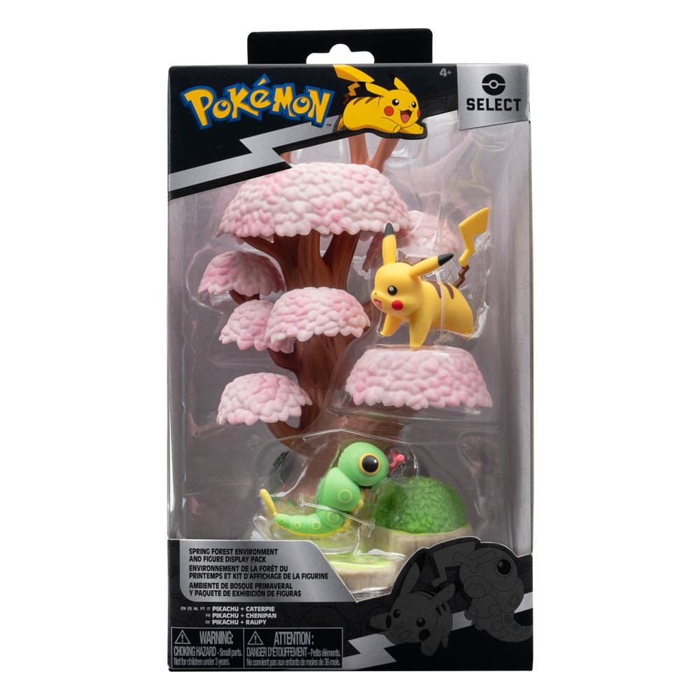 Pokémon Environment Set Spring Forest & Caterpie & Pikachu 5 cm