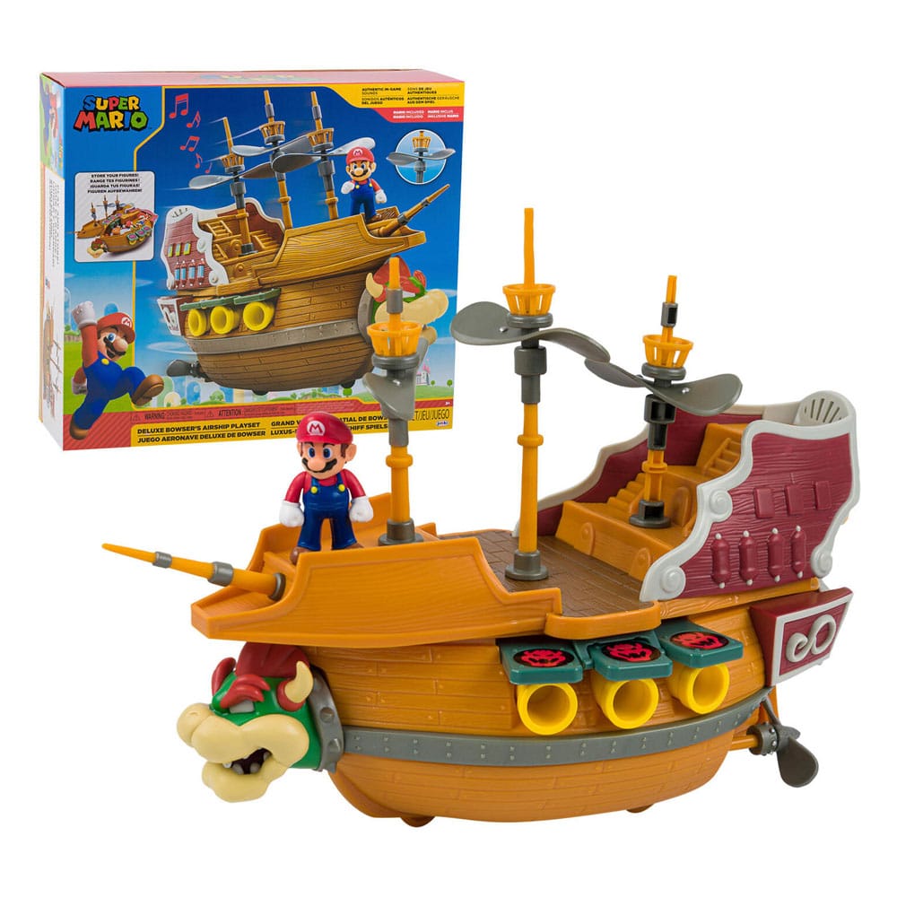 Mondo di Nintendo Super Mario Playset Bowser's Airship Deluxe