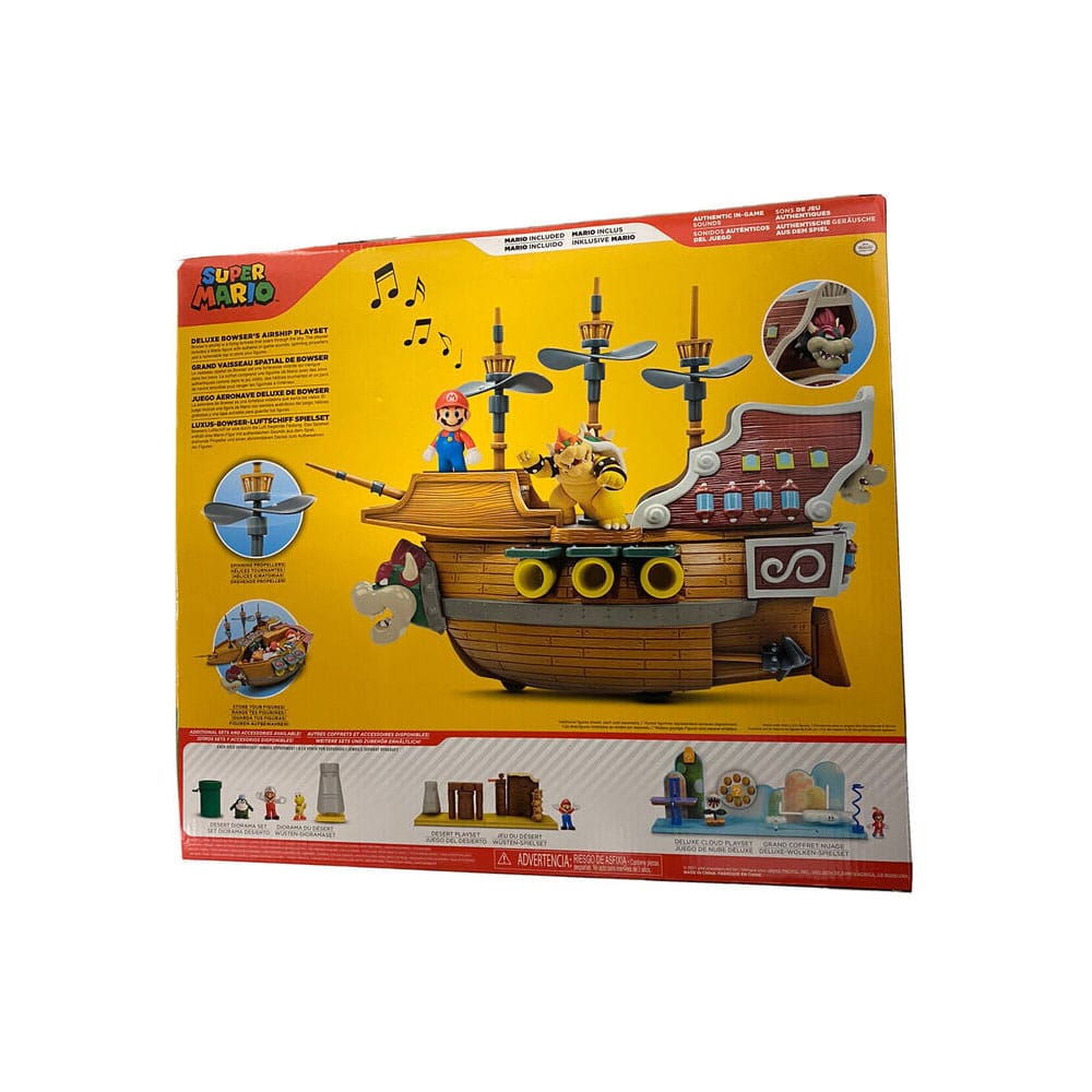 Mondo di Nintendo Super Mario Playset Bowser's Airship Deluxe