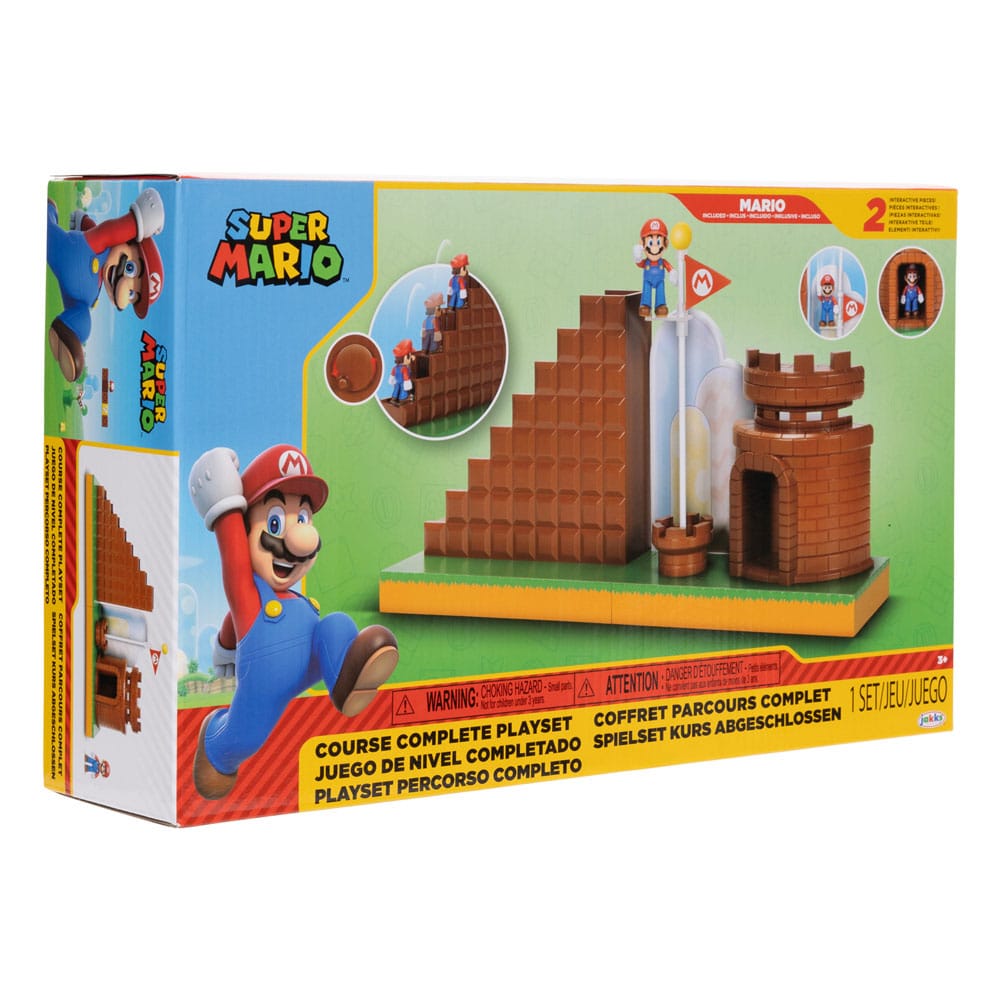 Set di gioco con minifigure Super Mario del mondo di Nintendo, livello finale