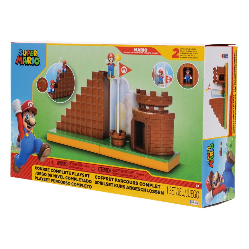 Set di gioco con minifigure Super Mario del mondo di Nintendo, livello finale