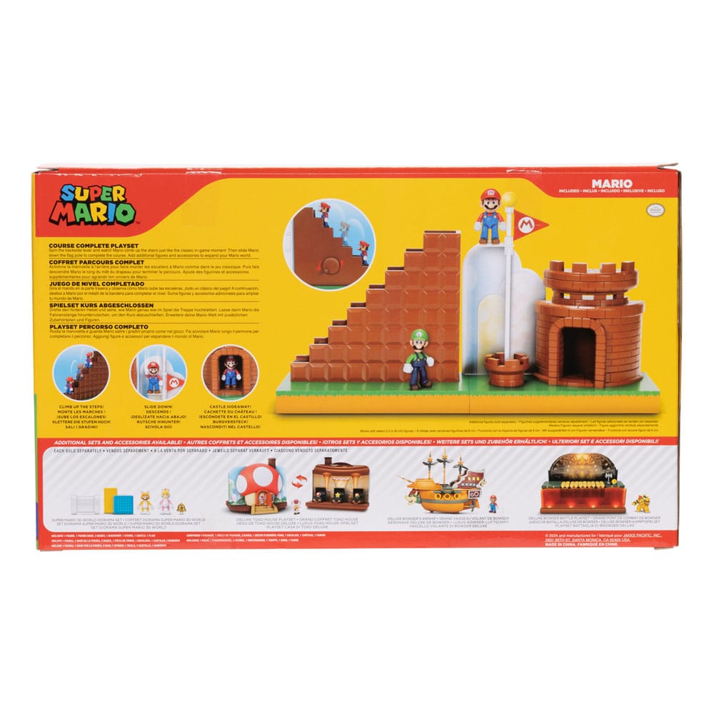 Set di gioco con minifigure Super Mario del mondo di Nintendo, livello finale