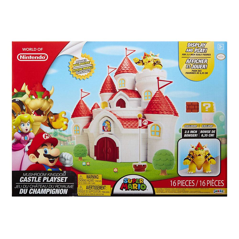 Mondo di Nintendo Playset Super Mario Mushroom Kingdom Castle