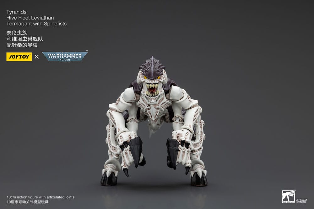 Action figure Warhammer 40k 1/18 Tiranidi Flotta Alveare Leviatano Termagant con Spinefists 10 cm