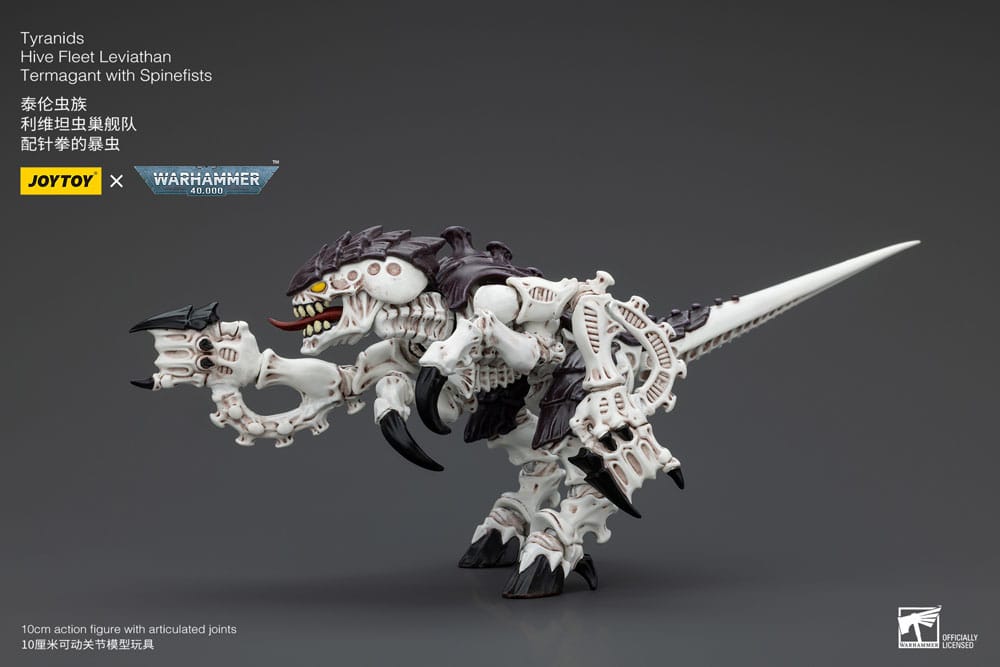 Action figure Warhammer 40k 1/18 Tiranidi Flotta Alveare Leviatano Termagant con Spinefists 10 cm