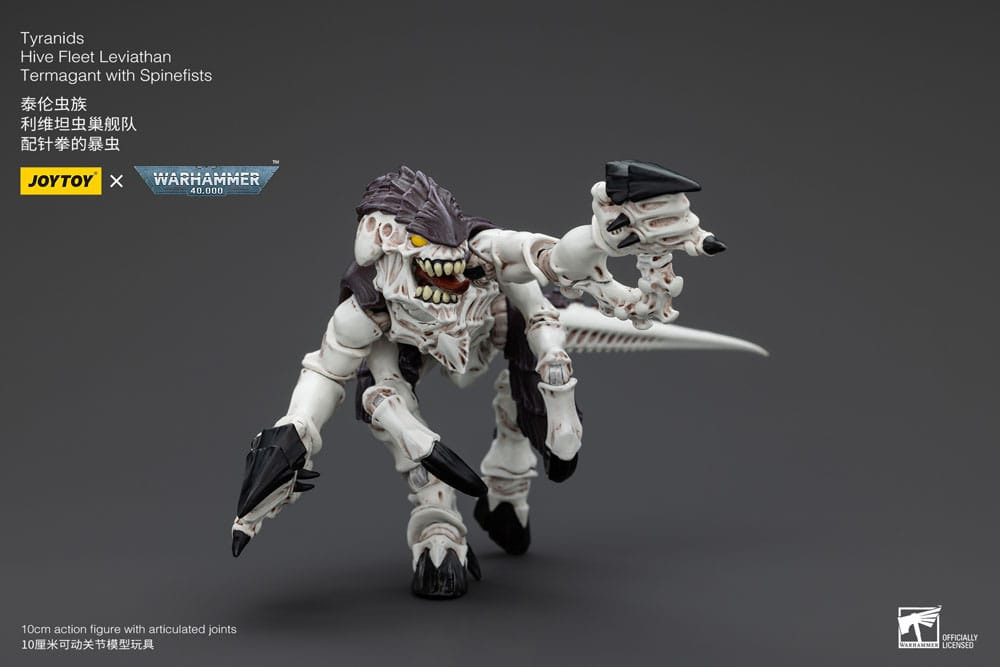 Action figure Warhammer 40k 1/18 Tiranidi Flotta Alveare Leviatano Termagant con Spinefists 10 cm