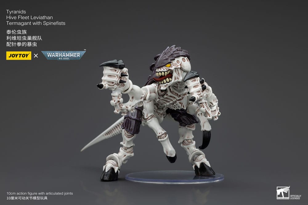 Action figure Warhammer 40k 1/18 Tiranidi Flotta Alveare Leviatano Termagant con Spinefists 10 cm
