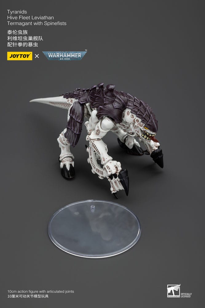 Action figure Warhammer 40k 1/18 Tiranidi Flotta Alveare Leviatano Termagant con Spinefists 10 cm