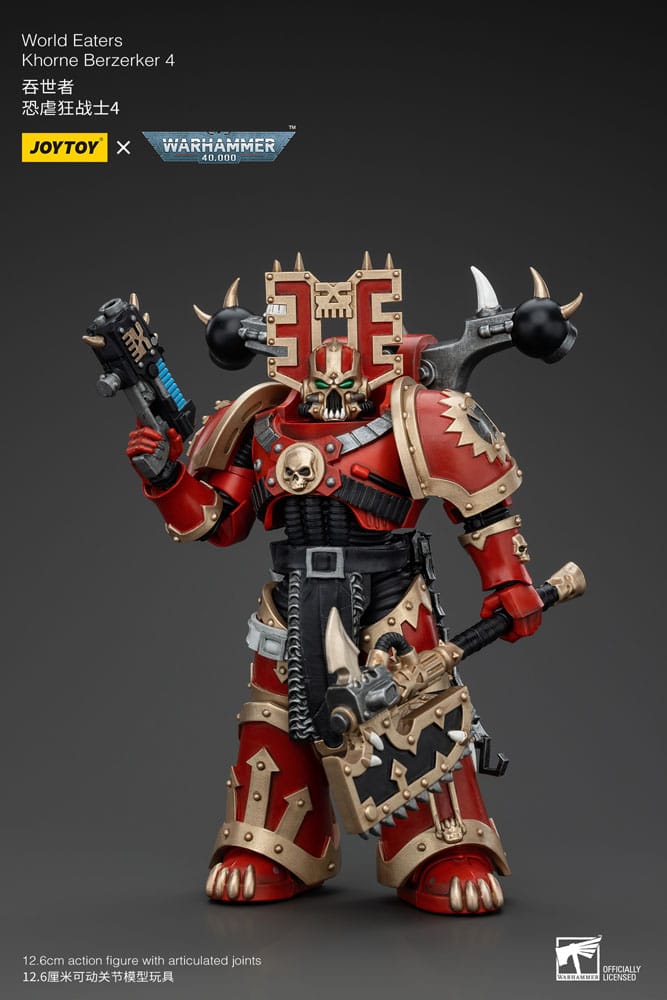 Action figure Warhammer 40k 1/18 World Eaters Khorne Berzerker 4 13 cm