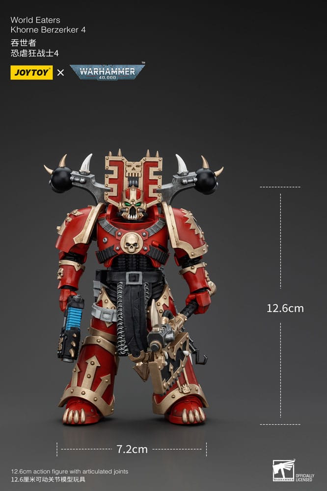 Action figure Warhammer 40k 1/18 World Eaters Khorne Berzerker 4 13 cm