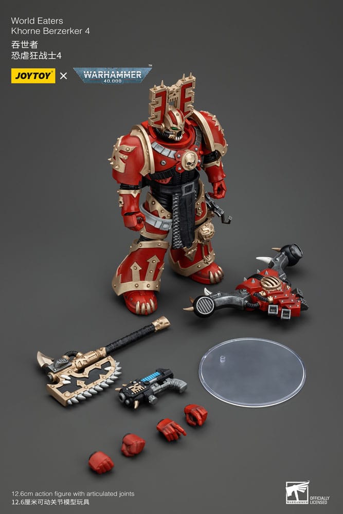 Action figure Warhammer 40k 1/18 World Eaters Khorne Berzerker 4 13 cm