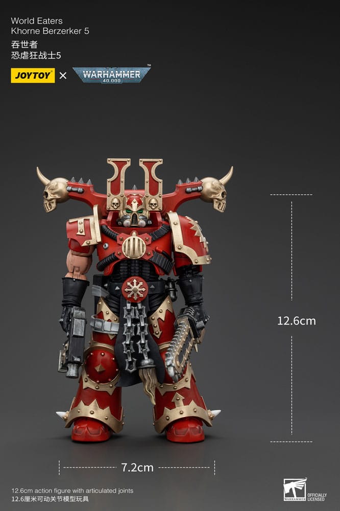 Warhammer 40k 1/18 World Eaters Khorne Berzerker 5 13cm Action Figure