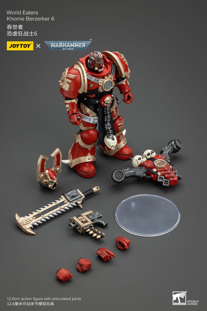 Warhammer 40k 1/18 World Eaters Khorne Berzerker 6 13cm Action Figure