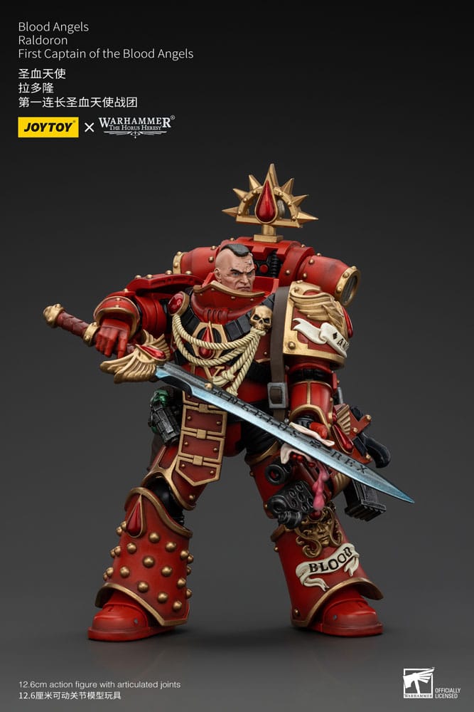 Warhammer The Horus Heresy Action Figure 1/18 Blood Angels Raldoron Primo Capitano dei Blood Angels 13 cm