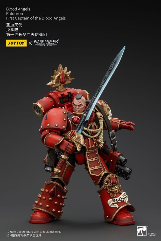 Warhammer The Horus Heresy Action Figure 1/18 Blood Angels Raldoron Primo Capitano dei Blood Angels 13 cm