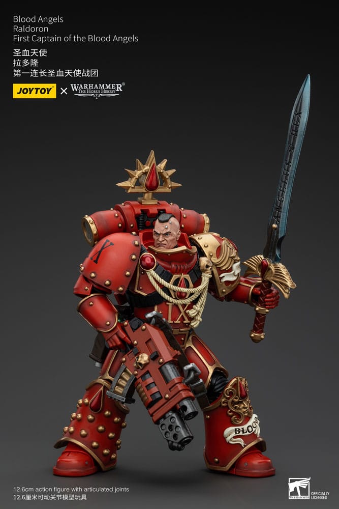 Warhammer The Horus Heresy Action Figure 1/18 Blood Angels Raldoron Primo Capitano dei Blood Angels 13 cm