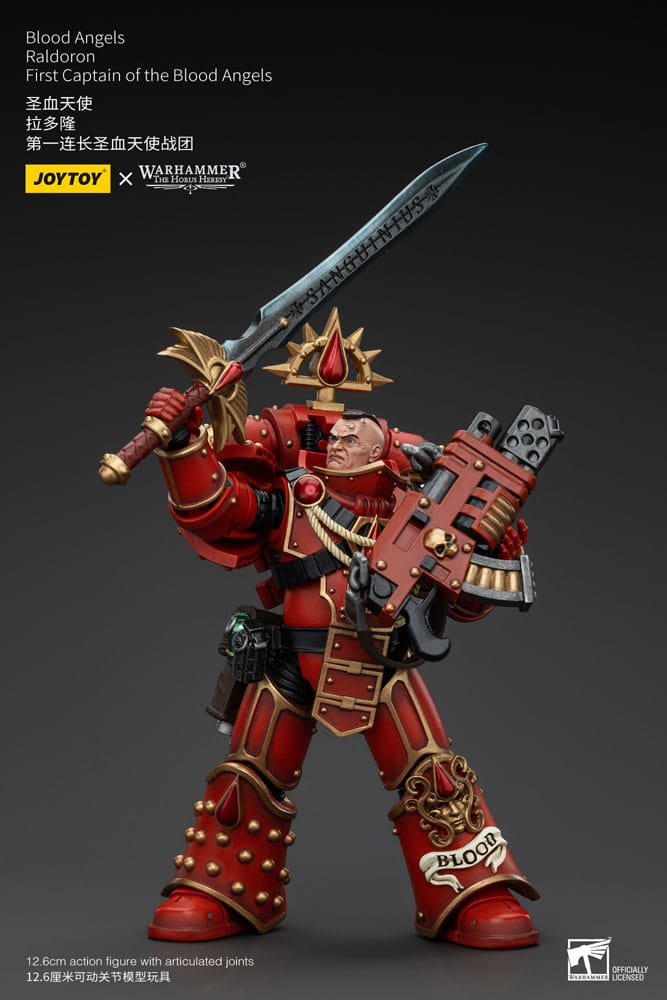 Warhammer The Horus Heresy Action Figure 1/18 Blood Angels Raldoron Primo Capitano dei Blood Angels 13 cm
