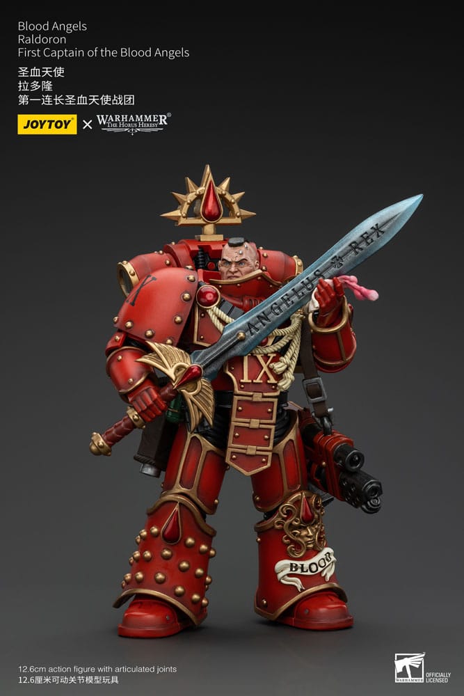 Warhammer The Horus Heresy Action Figure 1/18 Blood Angels Raldoron Primo Capitano dei Blood Angels 13 cm