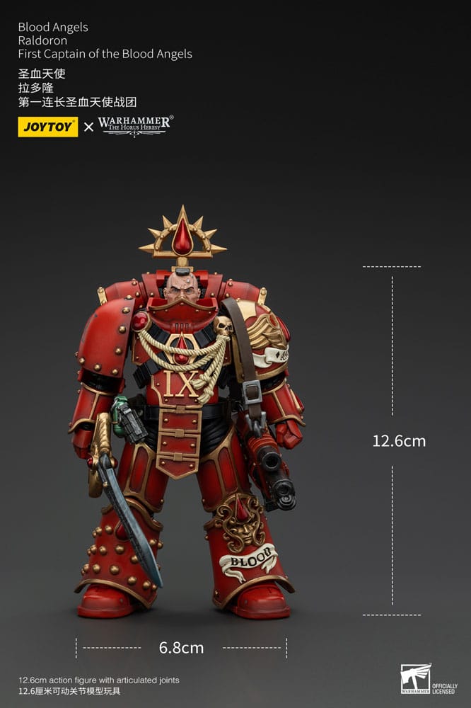 Warhammer The Horus Heresy Action Figure 1/18 Blood Angels Raldoron Primo Capitano dei Blood Angels 13 cm