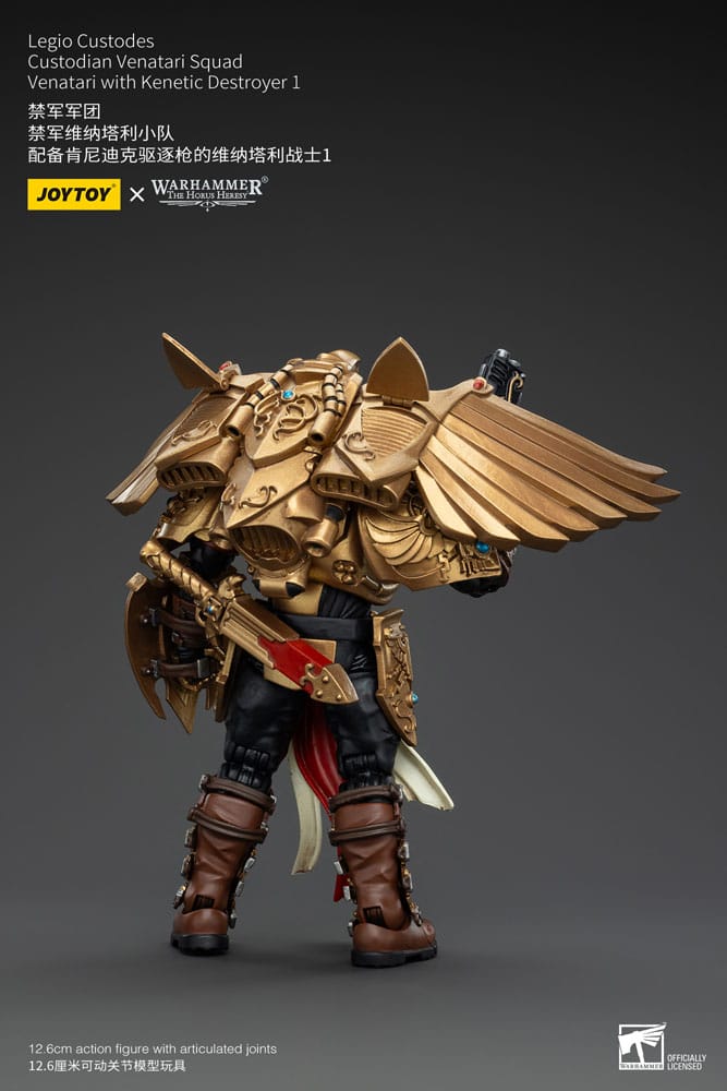Warhammer The Horus Heresy Action Figure 1/18 Legio Custodes Custode Venatari Squad Venatari con Kenetic Destroyer 1 13 cm