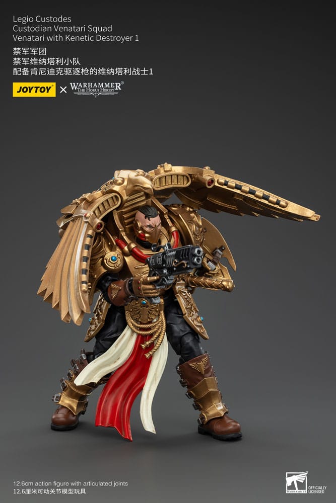 Warhammer The Horus Heresy Action Figure 1/18 Legio Custodes Custode Venatari Squad Venatari con Kenetic Destroyer 1 13 cm