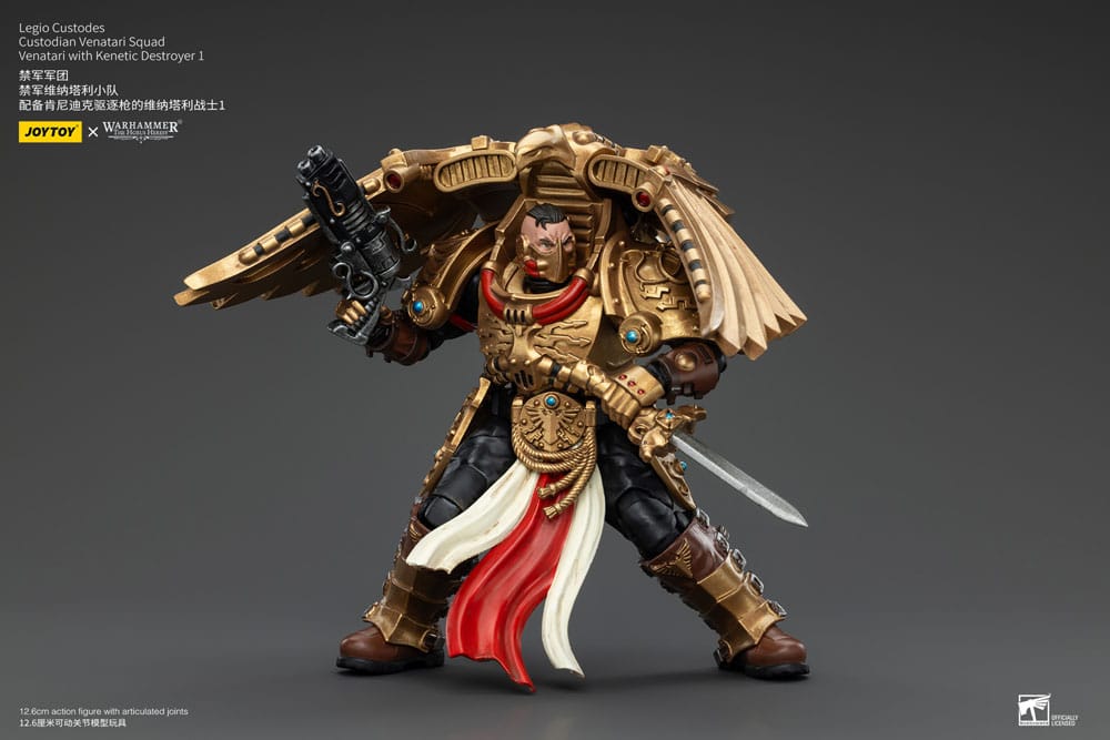 Warhammer The Horus Heresy Action Figure 1/18 Legio Custodes Custode Venatari Squad Venatari con Kenetic Destroyer 1 13 cm