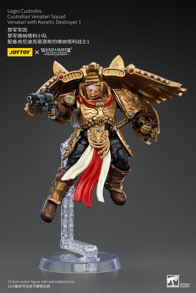Warhammer The Horus Heresy Action Figure 1/18 Legio Custodes Custode Venatari Squad Venatari con Kenetic Destroyer 1 13 cm