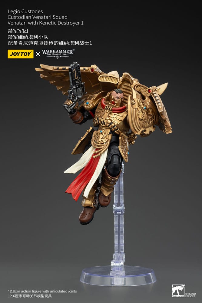 Warhammer The Horus Heresy Action Figure 1/18 Legio Custodes Custode Venatari Squad Venatari con Kenetic Destroyer 1 13 cm