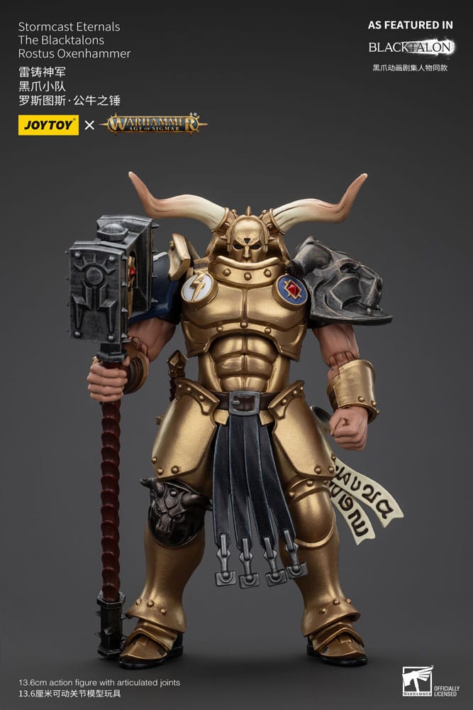 Warhammer Age of Sigmar Actionfigur Stormcast Eternals The Blacktalons Rostus Martello di buoi 20 cm