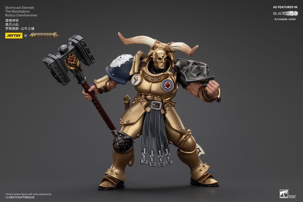Warhammer Age of Sigmar Actionfigur Stormcast Eternals The Blacktalons Rostus Martello di buoi 20 cm